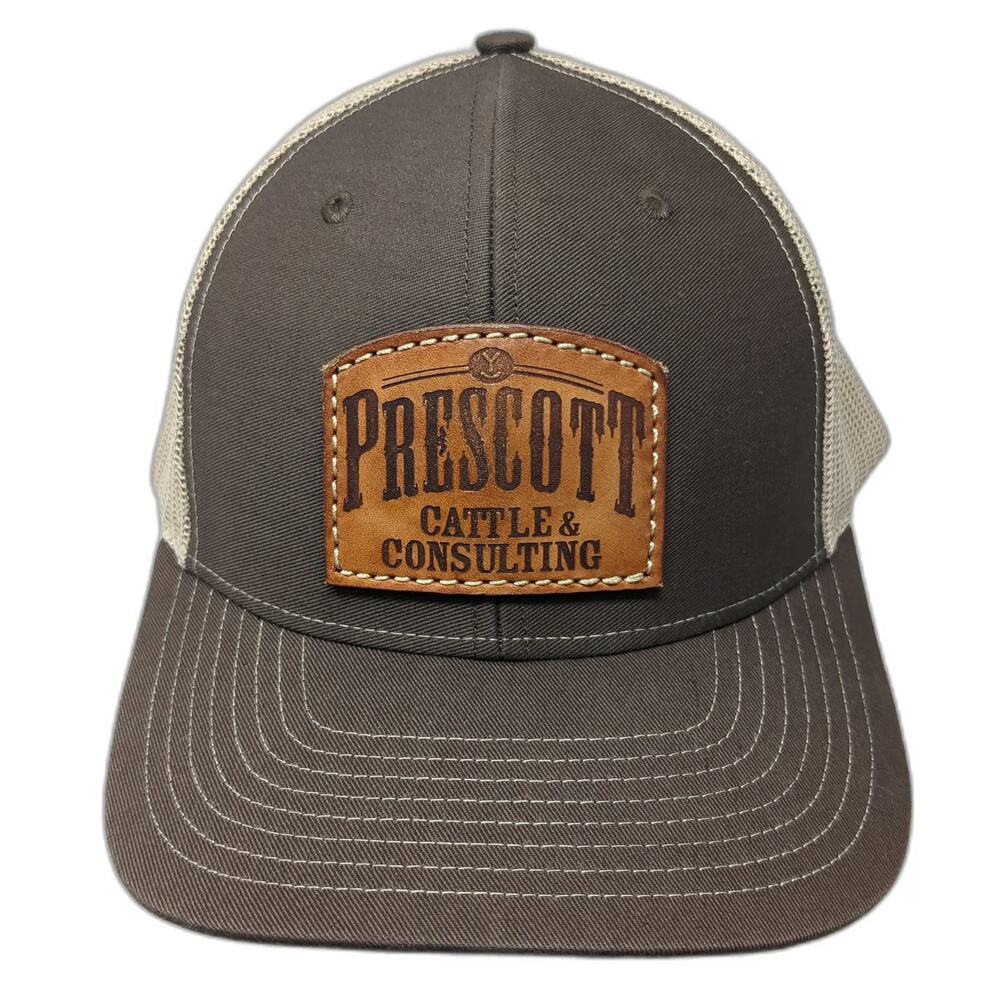 Richardson Trucker Hat Brown One Size Mesh Back Prescott Cattle & Consulting